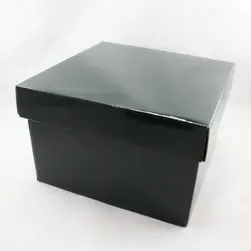Large Square Box and Lid 22x22x14cm height Hunter Green