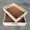 1. Wood Tray Set of 2 Rectangular Natural 41x33x9cmh thumbnail