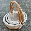 1. SET OF 3 OVAL HONEY WILLOW BASKETS WITH NATURAL LINER 42x35x18cmh thumbnail