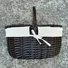 1. OVAL COFFEE WILLOW PICNIC BASKET WITH NATURAL LINER 44x33x21cmh thumbnail