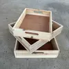 1. Wood Tray Set of 3 Rectangular Natural 41x33x9cmh thumbnail