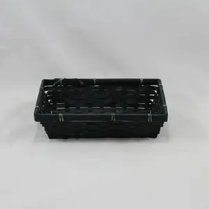Small Rectangular Bamboo Tray Black 25.5x18.5x7cm Height Small Rectangular Bamboo Tray Black 25.5x18.5x7cm Height