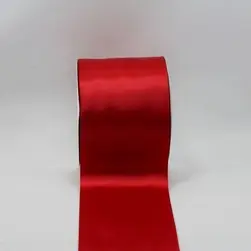 75mm x 30m Single Face Satin Ribbon Red