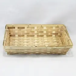 Large rectangle bamboo tray natural 37x27.5x7cm Height