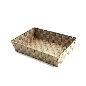 Large Rect PP Tray Beige 37x27x9cm Height